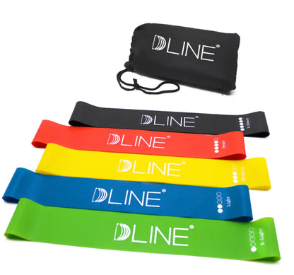 DLINE- Yoga Resistance Bands (Five Pack)
